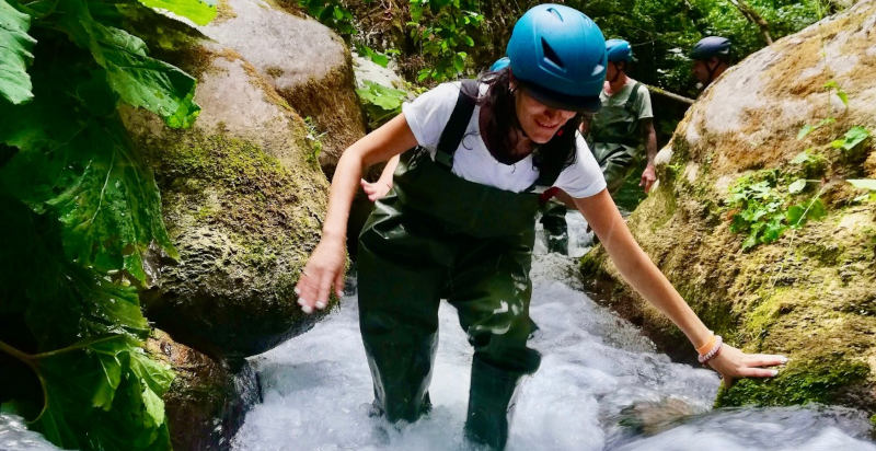 Percorso di acquatrek in Molise