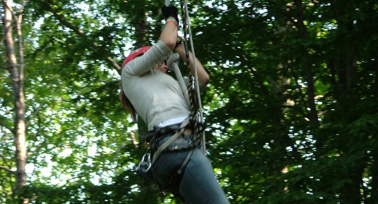 Zipline al parco avventura di Veglio