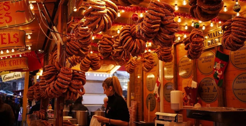 Bottega tipica di Innsbruck con i bretzl