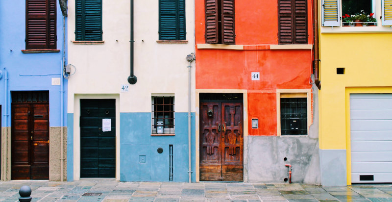 Architettura tipica centro di Parma