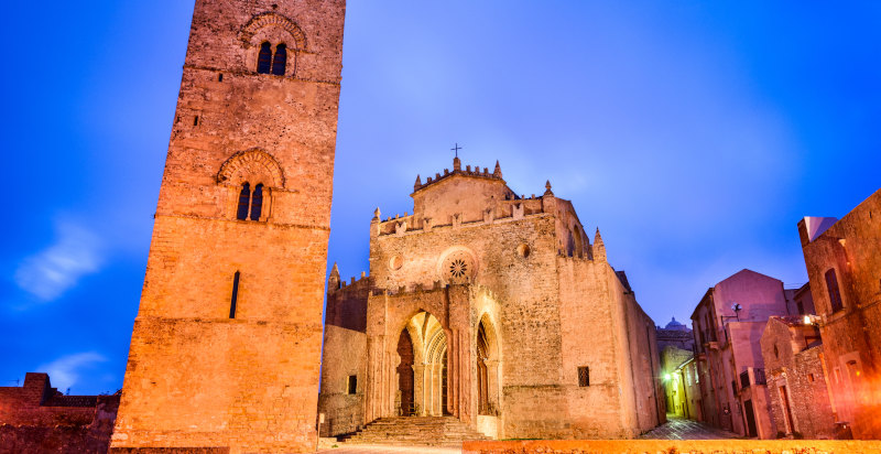 Antica chiesa di Erice nel borgo medievale