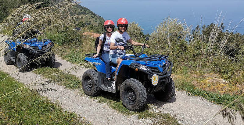 Paesaggi naturali della Sicilia visti da un quad a Selinunte