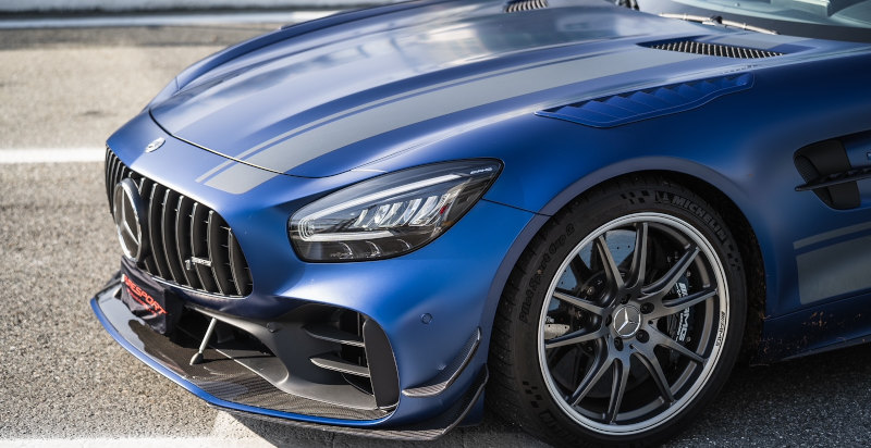 ettaglio della Mercedes-AMG T-R PRO durante l'esperienza di guida