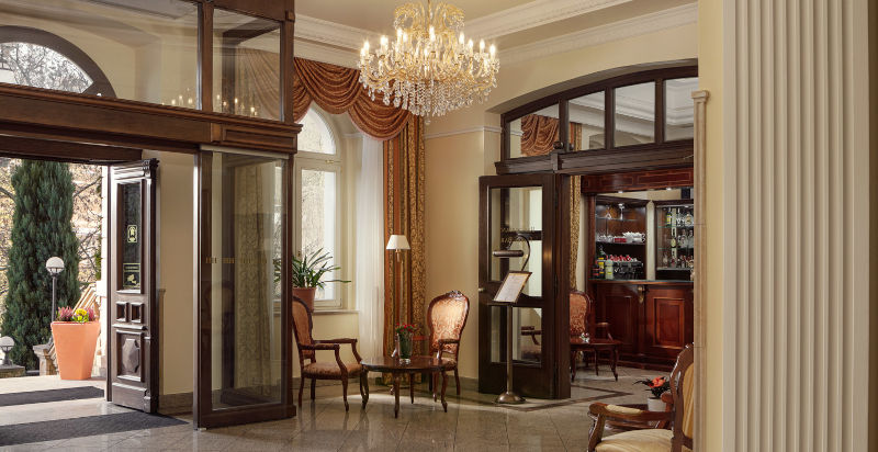 Hall accogliente alla reception del Parkhotel Humboldt