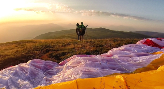 escursione con volo in parapendio