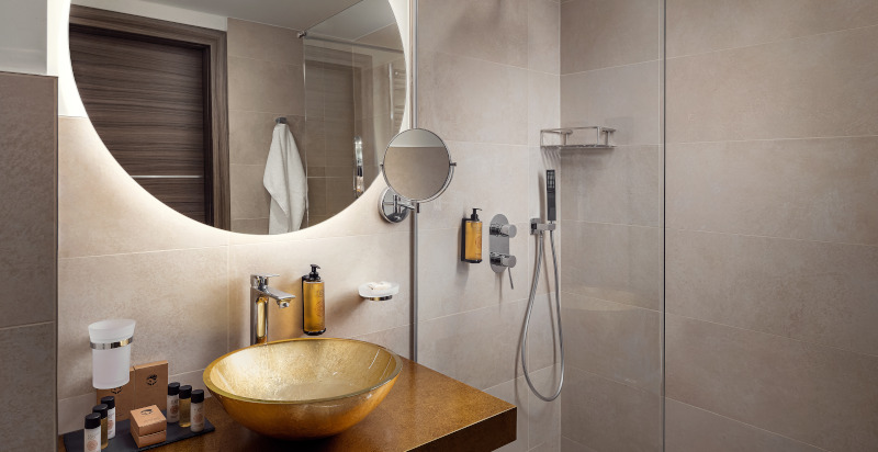 Bagno camera superior hotel Saxonia