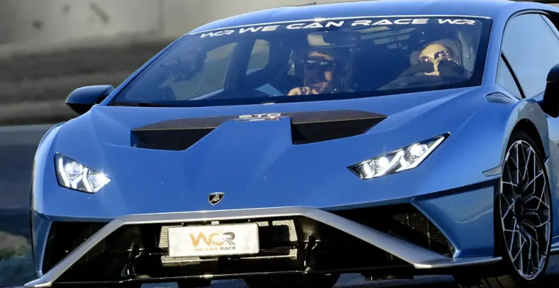Lamborghini Huracán STO affronta i cordoli del circuito di Racalmuto