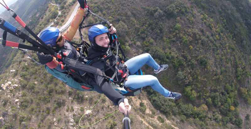 parapendio tandem sul appennino