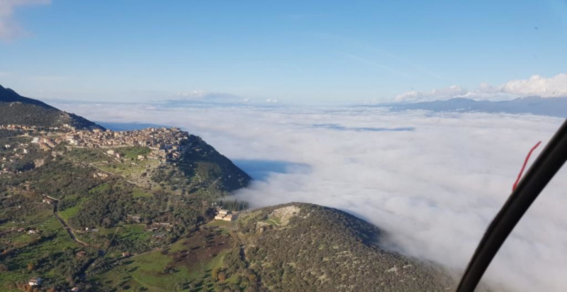Sorvolo dell'entroterra in provincia di Viterbo