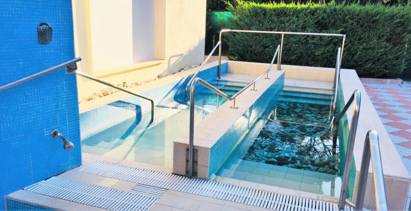 Acqua termale rigenerante in spa di lusso ad Abano Terme