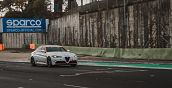 Alfa Romeo Giulia Quadrifoglio sulla pista di Mores Sassari 