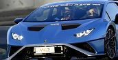 Lamborghini Huracán STO affronta i cordoli del circuito di Racalmuto