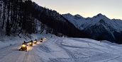 Escursione in motoslitta a Foppolo nella Val Brembana tra neve e montagne