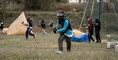 Partita paintball tra ragazzi a Cassino nel Lazio