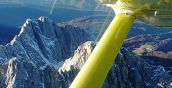 Panorama del Gran Sasso da un aeroplano Cessna 152