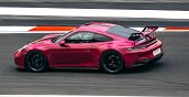 Porsche 992 GT3 sul rettilineo del Circuito di Vairano