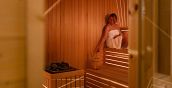 Sauna finlandese non tessile del centro benessere a Treinke a Sauris di Sotto