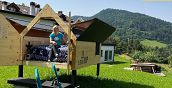 StarsBOX in legno al Rifugio Pranolz con vista panoramica sulle montagne della Valbelluna