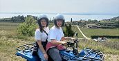 Vista panoramica del Lago di Garda durante il tour in quad tra le colline di Bardolino.
