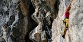 Arrampicata su roccia in montagna Lombardia