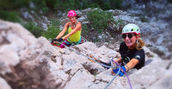 Percorsi via ferrata per principianti ed esperti a Monte Costa