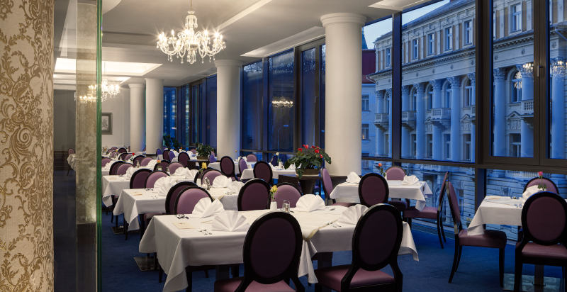 Sala da pranzo del Grandhotel Nabokov a Marianske Lazne