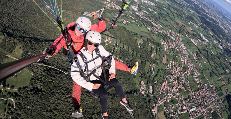 Volo parapendio tandem Borso del Grappa Veneto