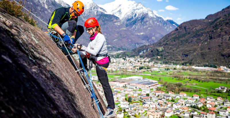 Partecipanti sulle vie ferrate Valmalenco Sondrio