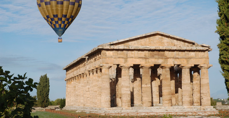 Volo in mongolfiera nel Cilento da Paestum