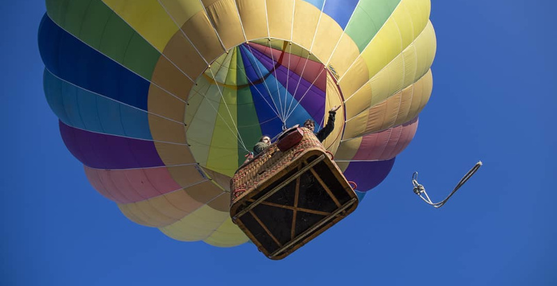 Mongolfiera in volo con una coppia a Reggio Emilia